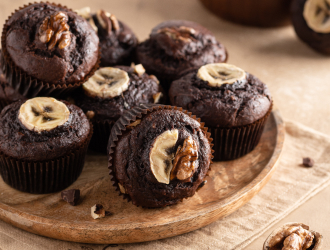 Chocolate banana muffins.